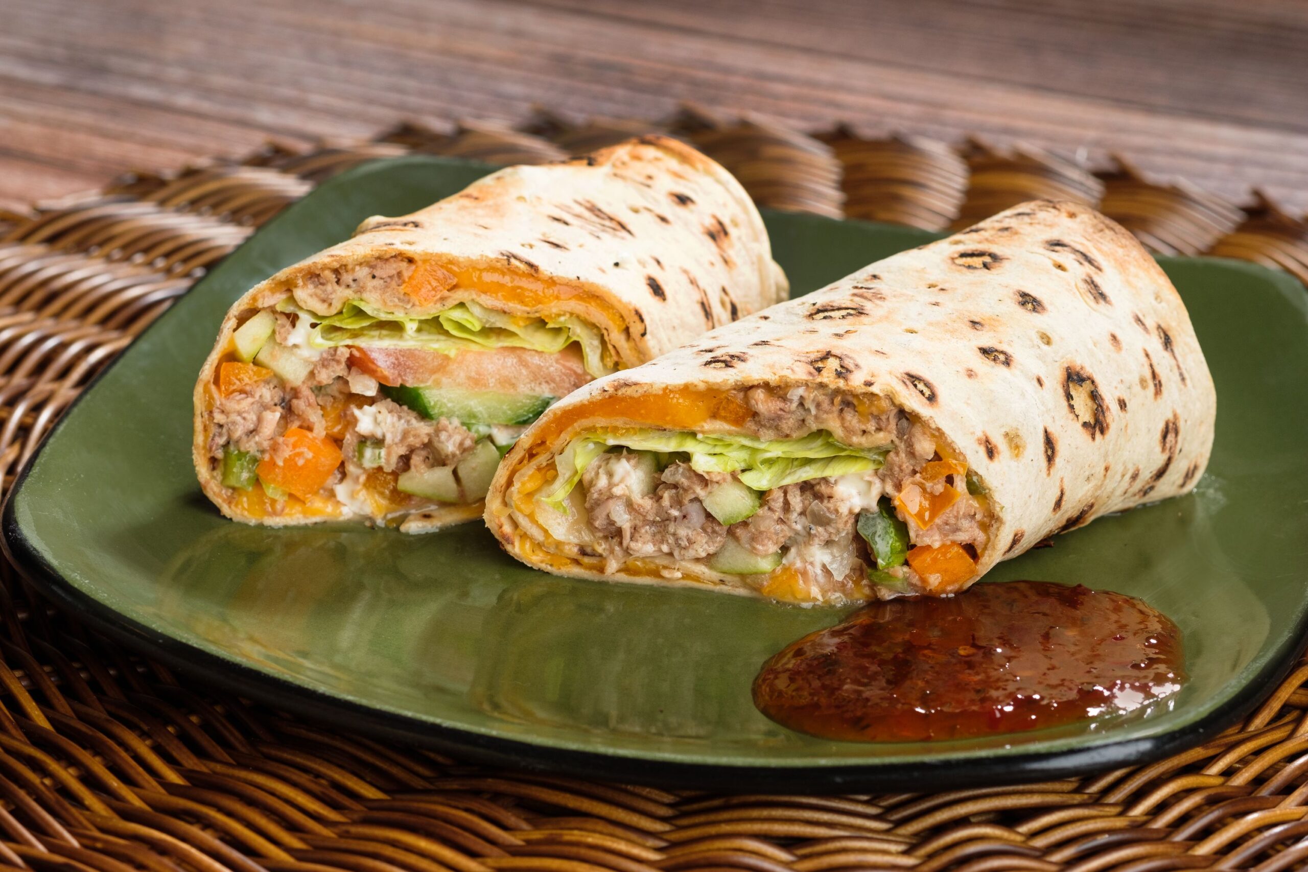 Tuna Apple Roti Wrap