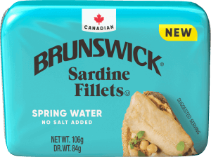 Brunswick<sup>®</sup> SARDINE FILLETS- SPRING WATER NO SALT ADDED