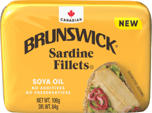 Brunswick<sup>®</sup> SARDINE FILLETS- SOYA OIL NO ADDITIVES NO PRESERVATIVES