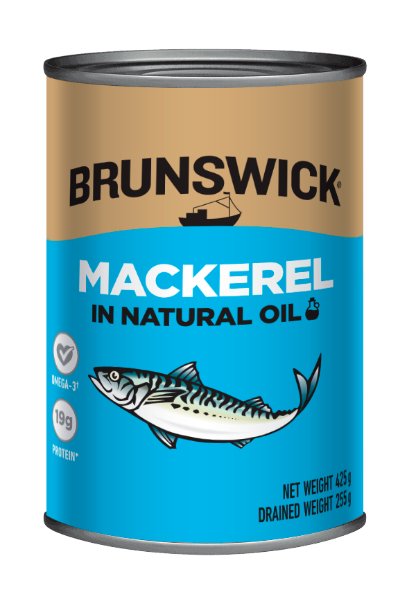 Brunswick<sup>®</sup> Mackerel in Natural Oil – 425g