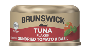 Brunswick<sup>®</sup> Flaked Tuna in Sundried Tomato and Basil – 85g