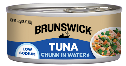 Brunswick<sup>®</sup> Chunk Tuna in Water – Low Sodium – 142g